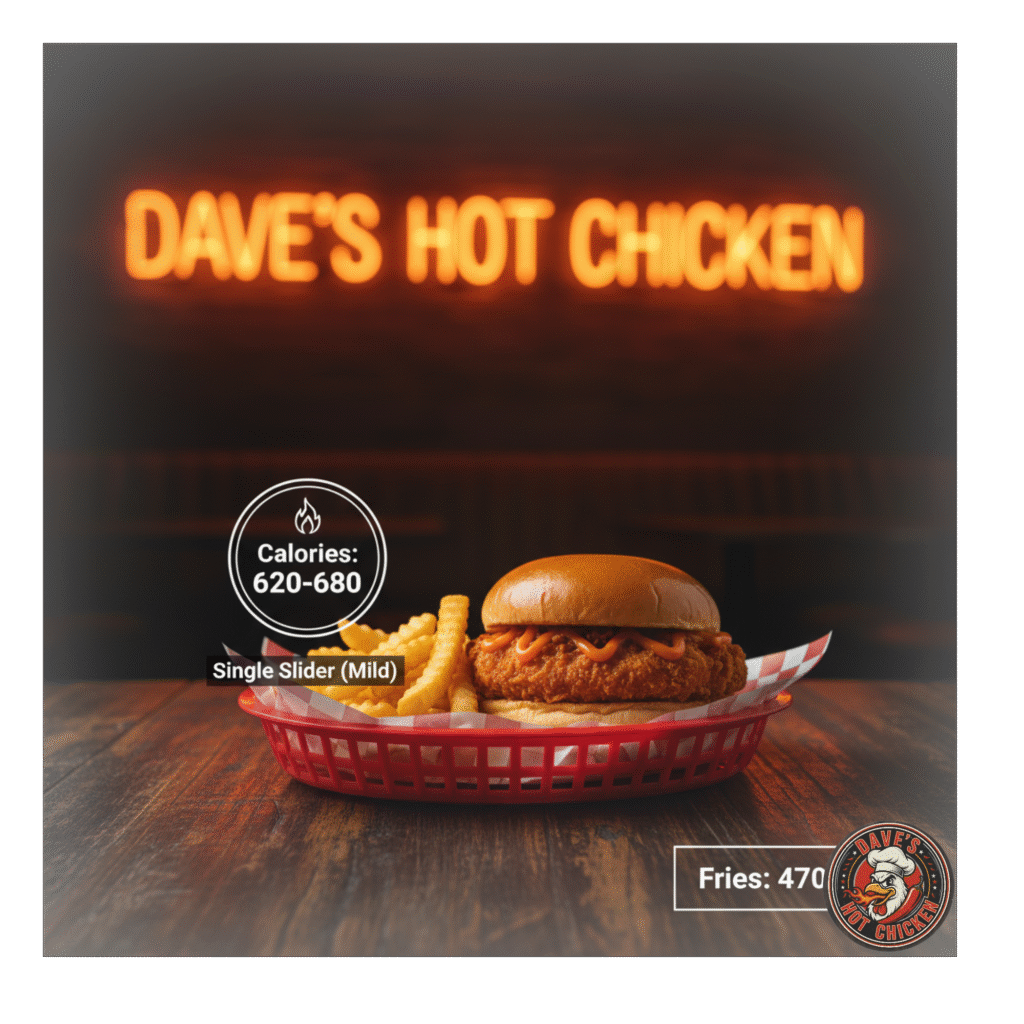 Dave's Hot Chicken Calories and Nutrition
