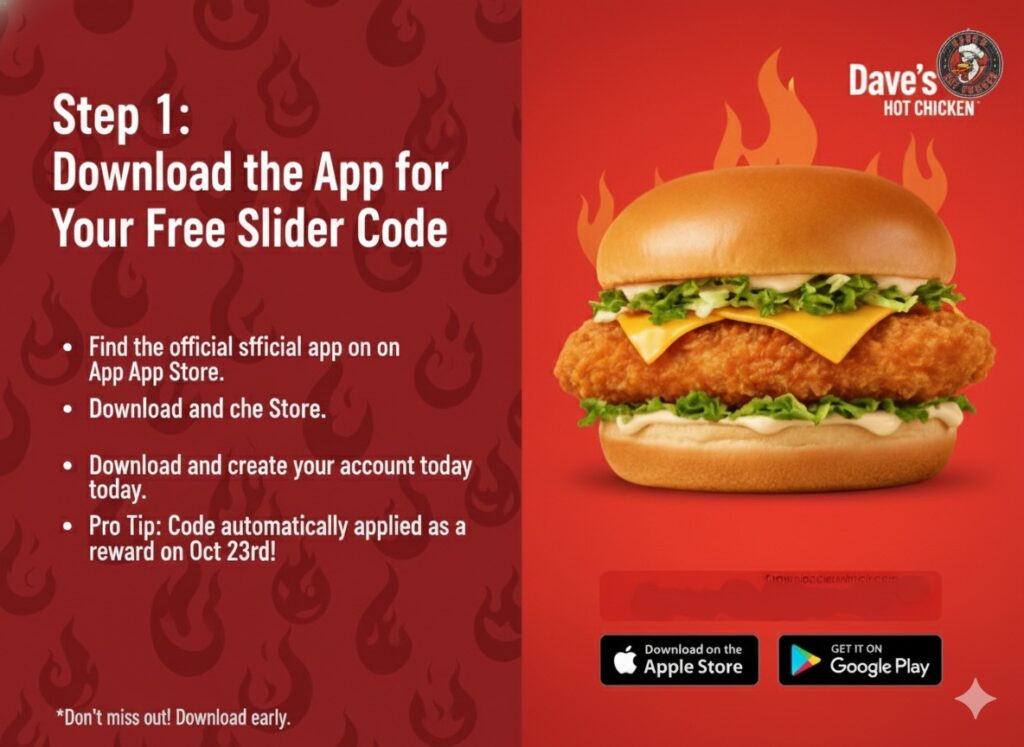Get FREE Dave's Hot Chicken Slider on Oct 23rd, 2025(Ultimate Guide)